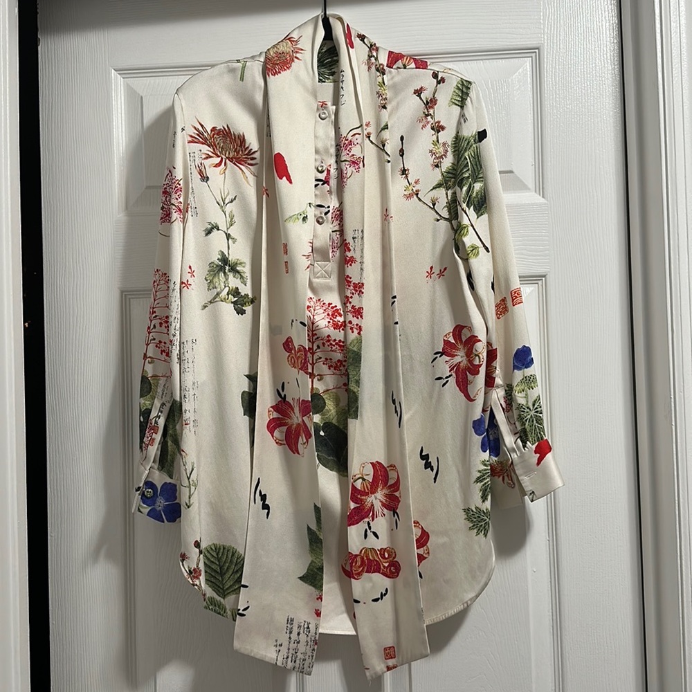 Adam Lippes 100% Silk Blouse - Size 8